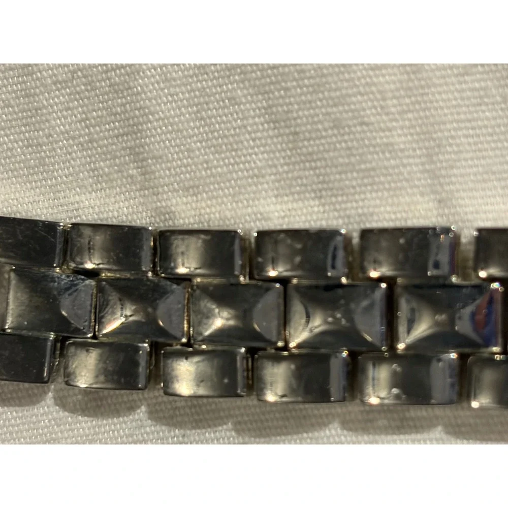 Cote d'Azur Silver‎ Tone Rhinestone Bezel Quartz Japan Movt Women's  Tank Watch